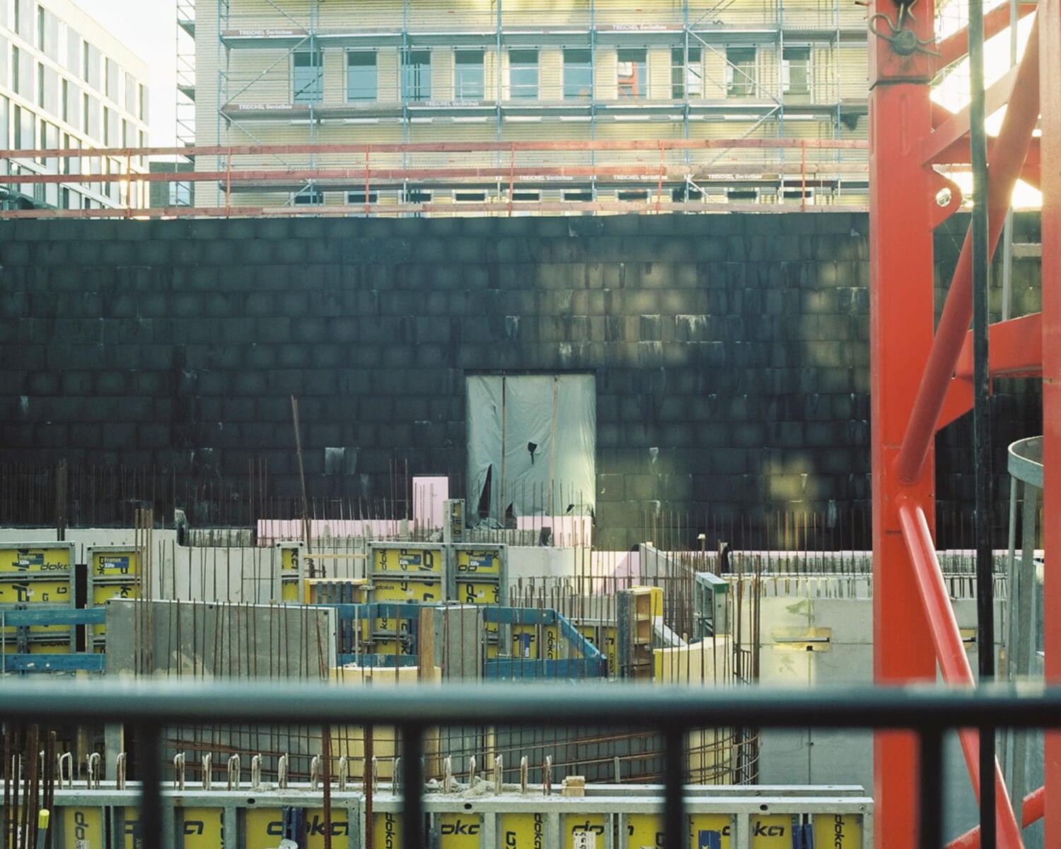 Stahlbetonkonstruktionen eines Bauwerks.